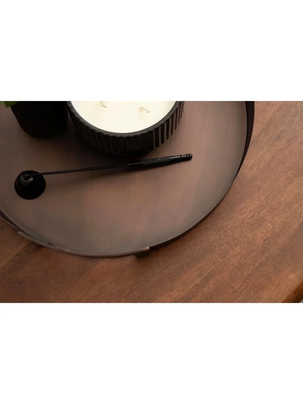 Transitional Metal Round Tray - 15